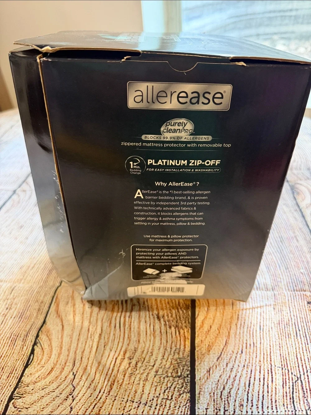 AllerEase Platinum Zip-Off Zippered Mattress Protector - Full - .